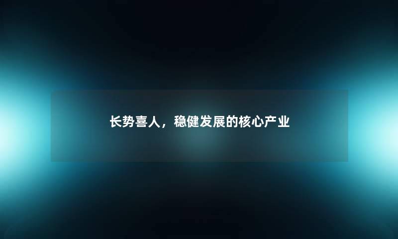 长势喜人，稳健发展的核心产业