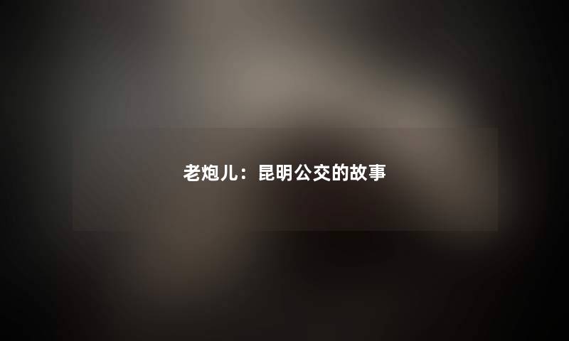 老炮儿：昆明公交的故事