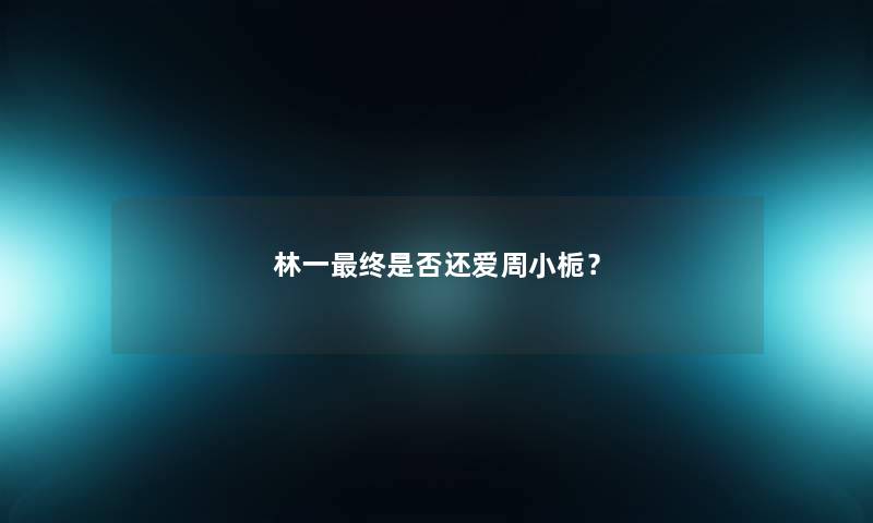 林一终是否还爱周小栀？