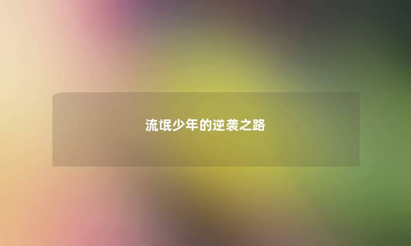 流氓少年的逆袭之路