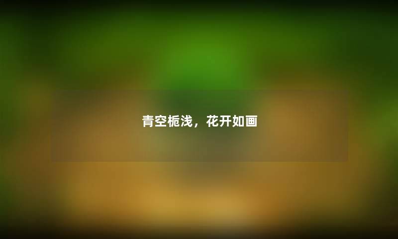 青空栀浅，花开如画