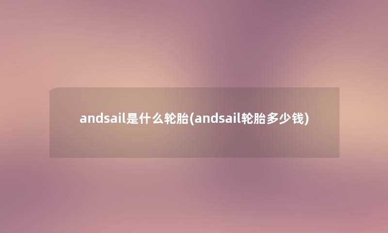 andsail是什么轮胎(andsail轮胎多少钱)