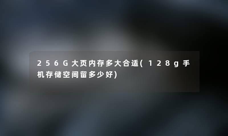 256G大页内存多大合适(128g手机存储空间留多少好)