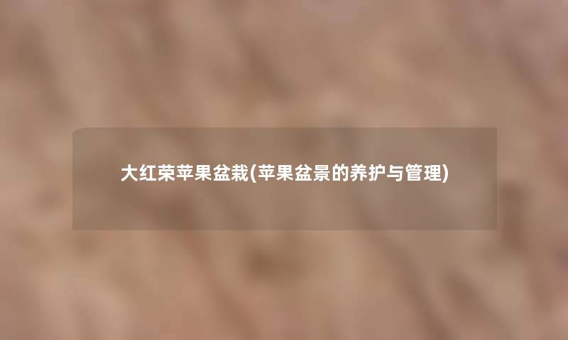 大红荣苹果盆栽(苹果盆景的养护与管理)
