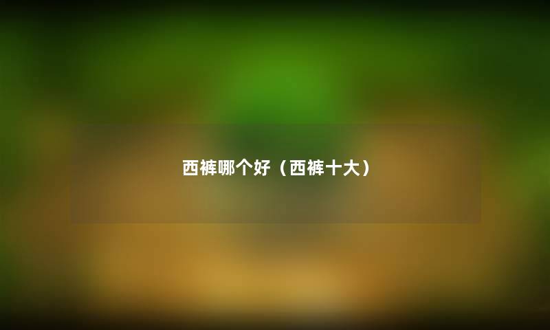 西裤哪个好(西裤一些) 西裤哪个好(西裤一些)