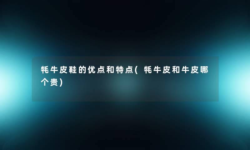 牦牛皮鞋的优点和特点(牦牛皮和牛皮哪个贵)